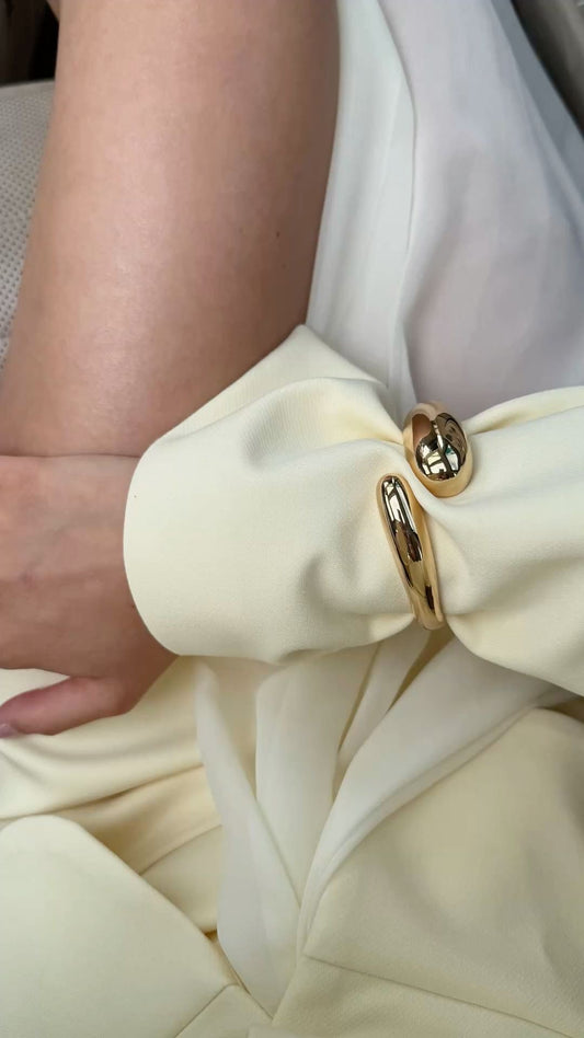 Bijou imposant en forme de serpent plaqué or