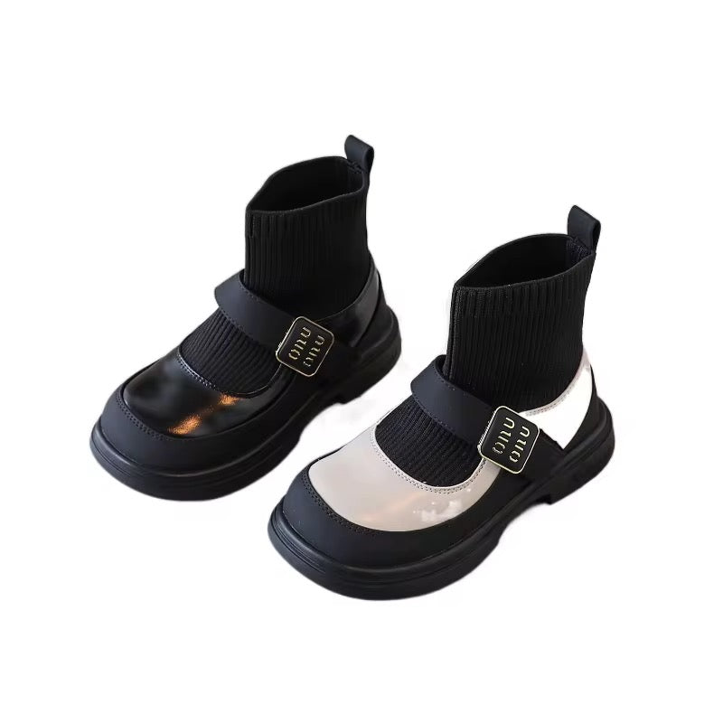 Girls princess dress school Uniform booties shoes