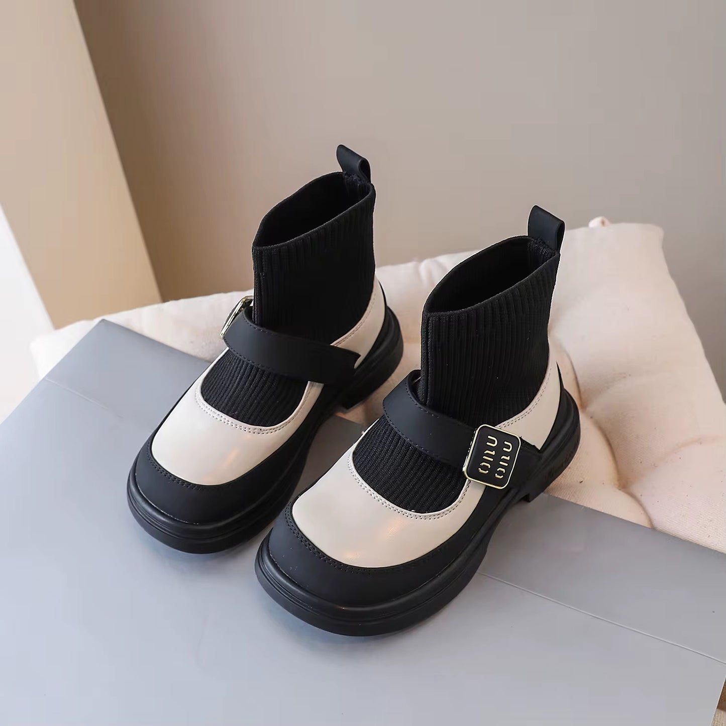 Girls princess dress school Uniform booties shoes
