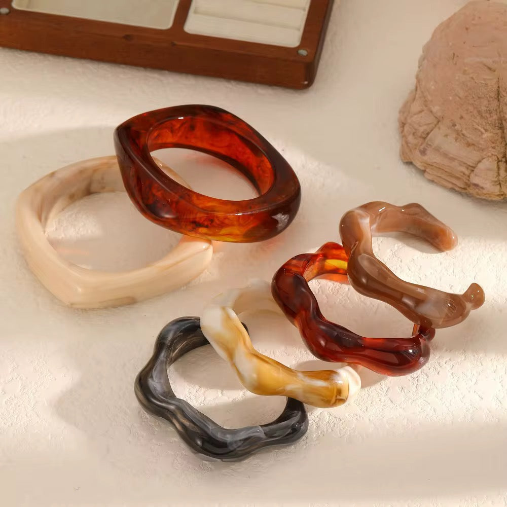 Amber color bangle bracelet