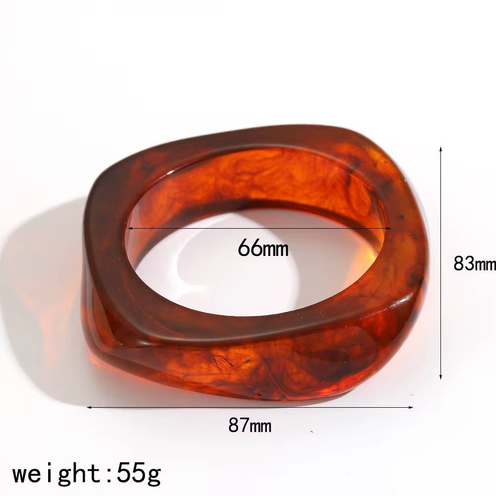 Amber color bangle bracelet