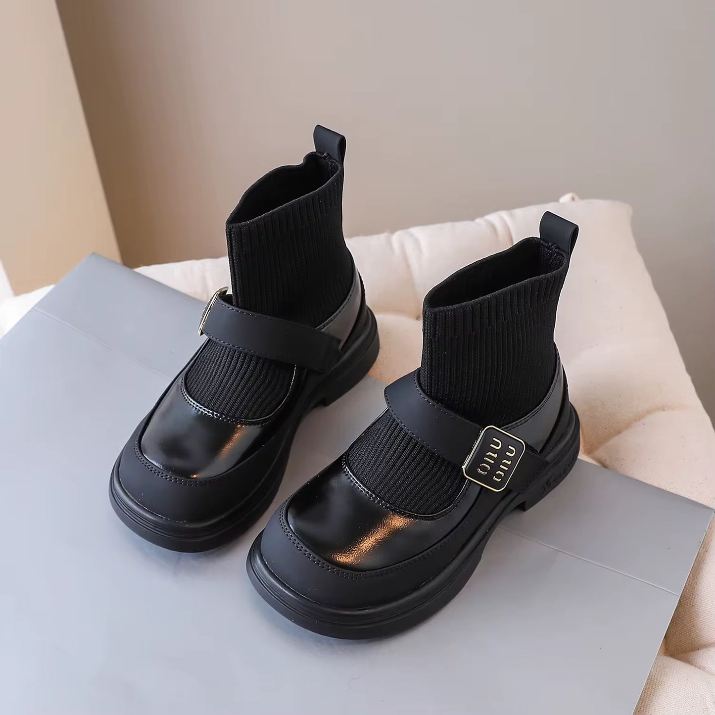 Girls princess dress school Uniform booties shoes