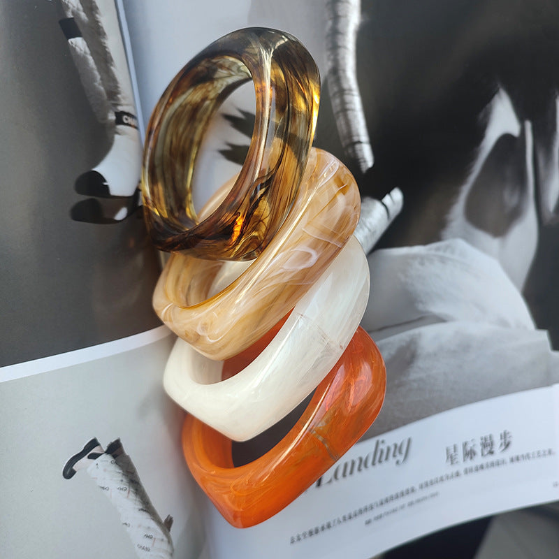 Simple Irregular Geometric Shape Acrylic Bracelet