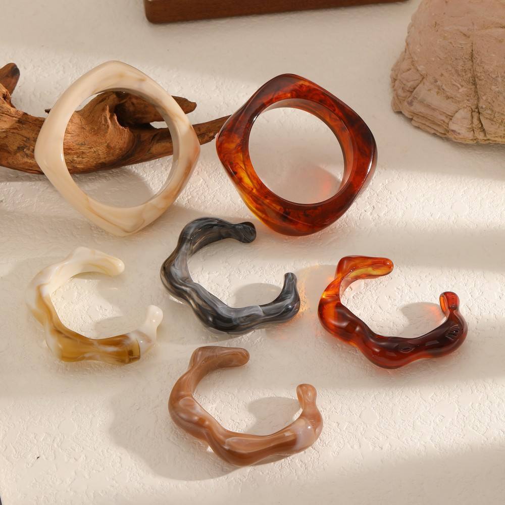 Amber color bangle bracelet