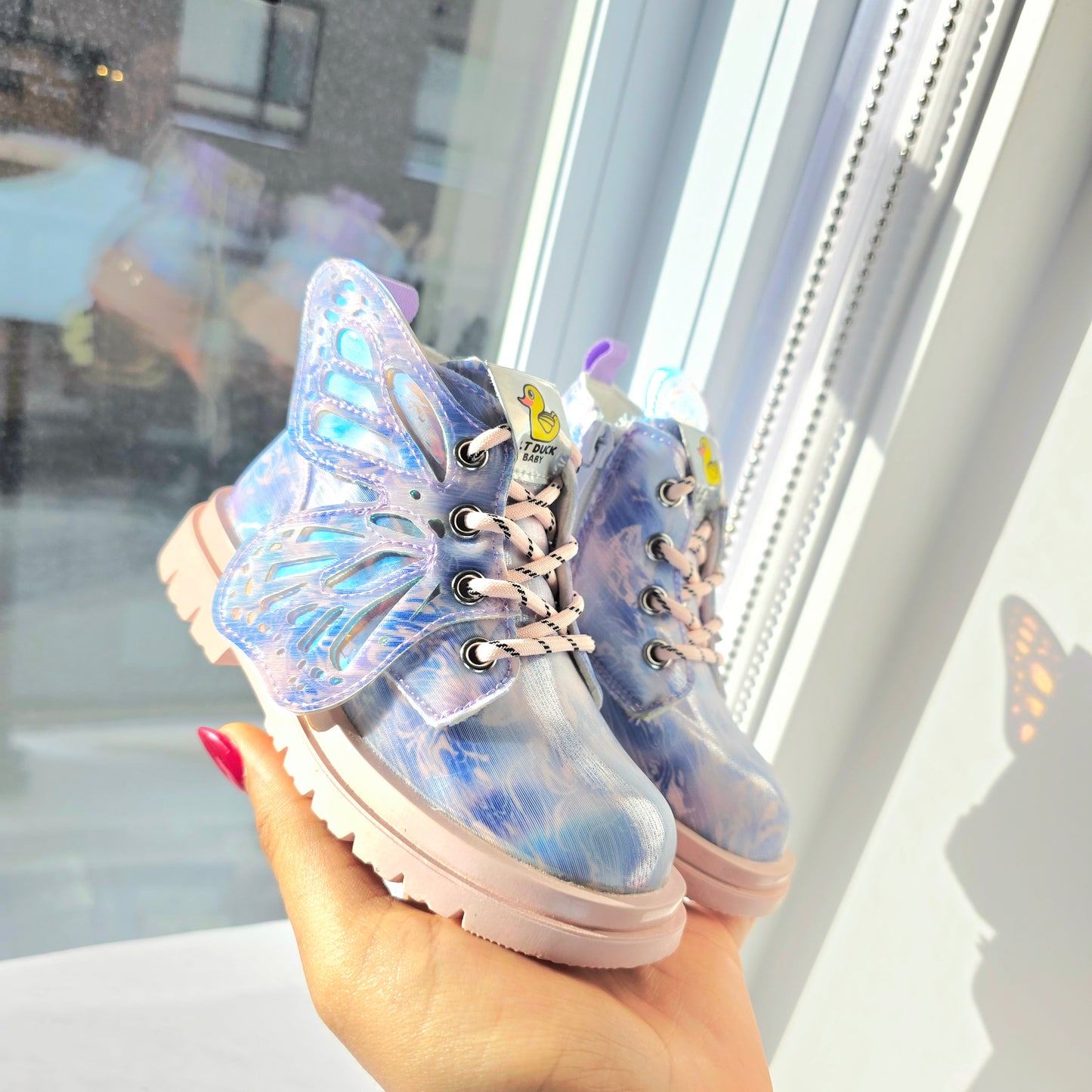 Butterfly wings boots kids shoes