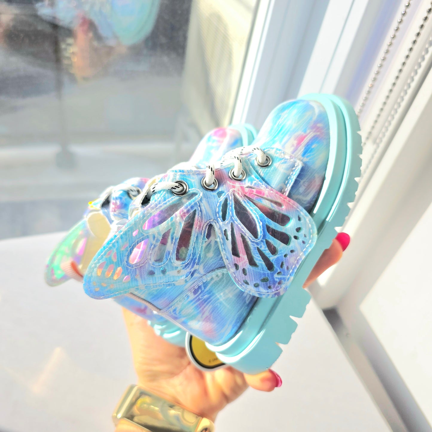 Butterfly wings boots kids shoes