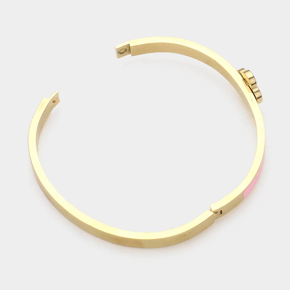 Stainless Steel color clover bracelet