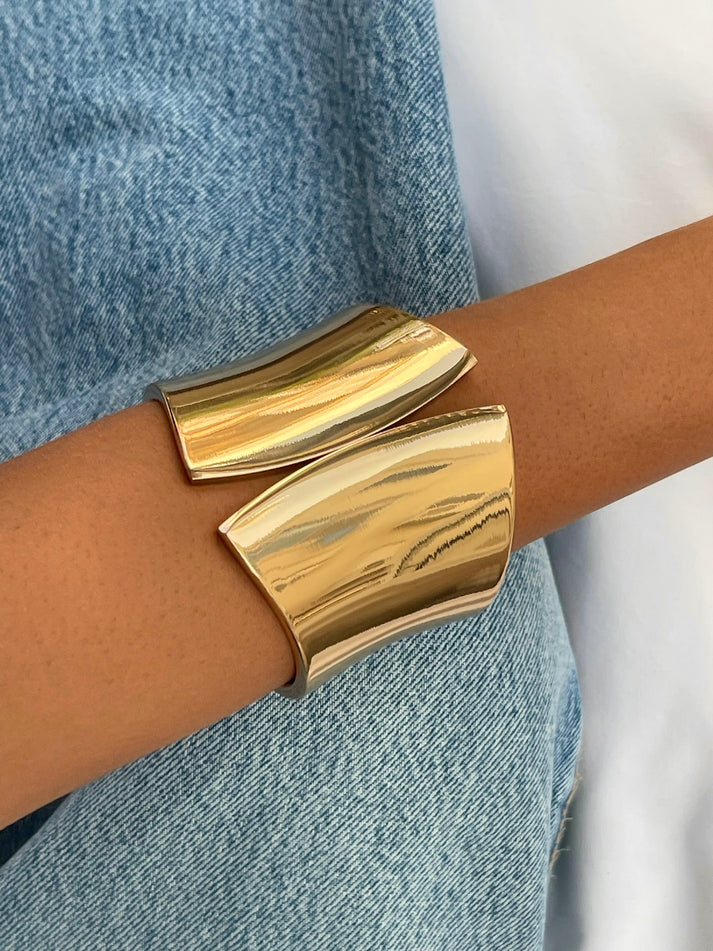 Open Bracelet Versatile Irregular Cut Edges Fashionable Bangles