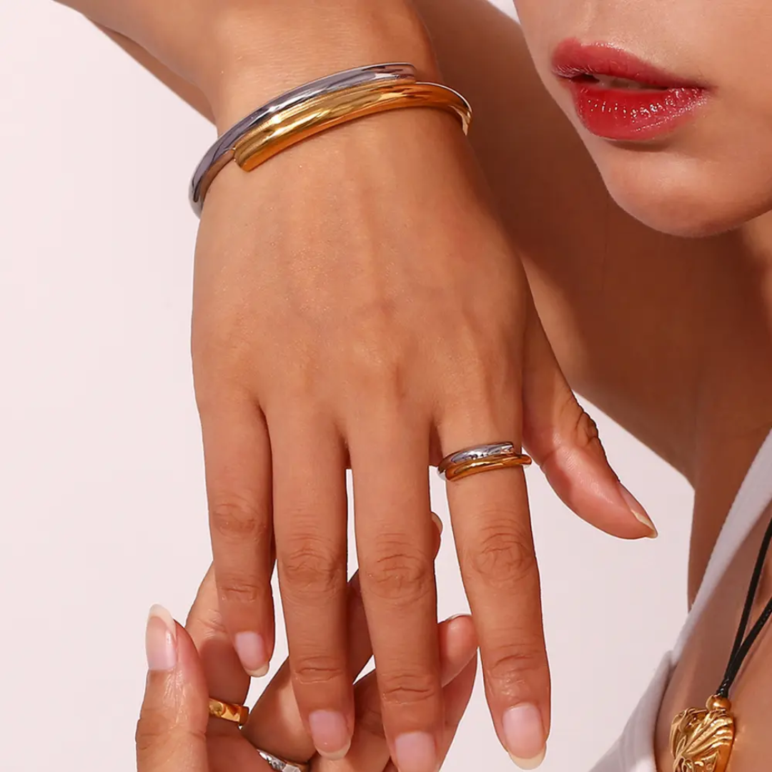 Bracelets croisés double couche