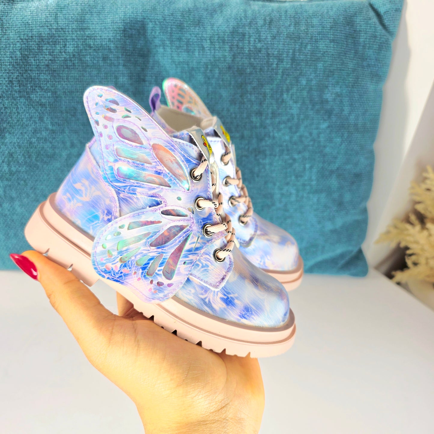 Butterfly wings boots kids shoes