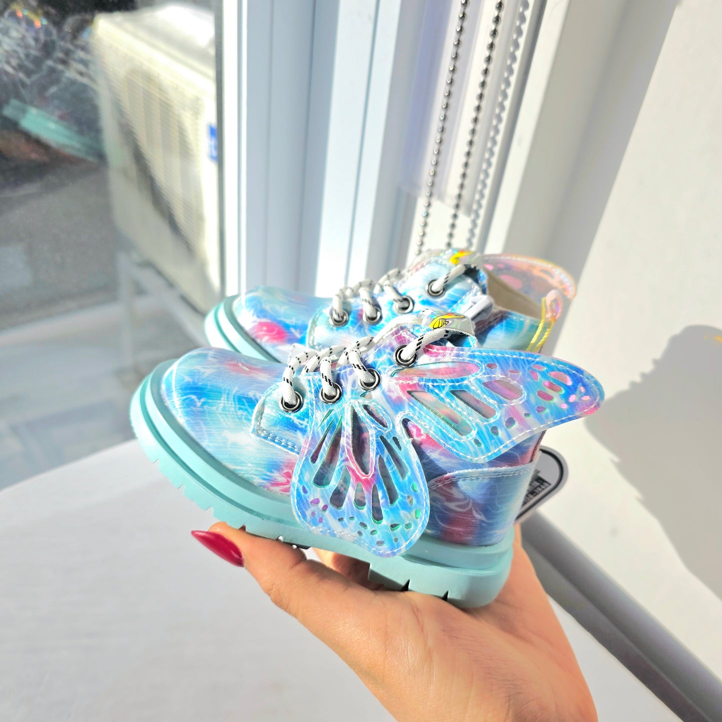 Butterfly wings boots kids shoes