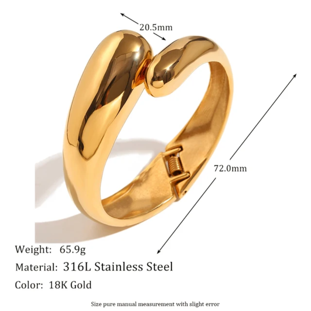 Chunky Snake Statement Jewelry Gold Plated