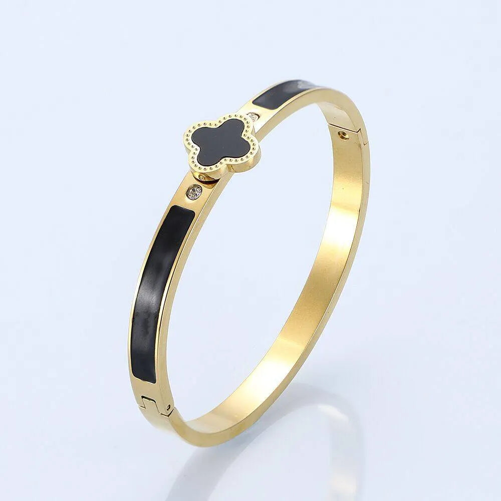 Stainless Steel color clover bracelet